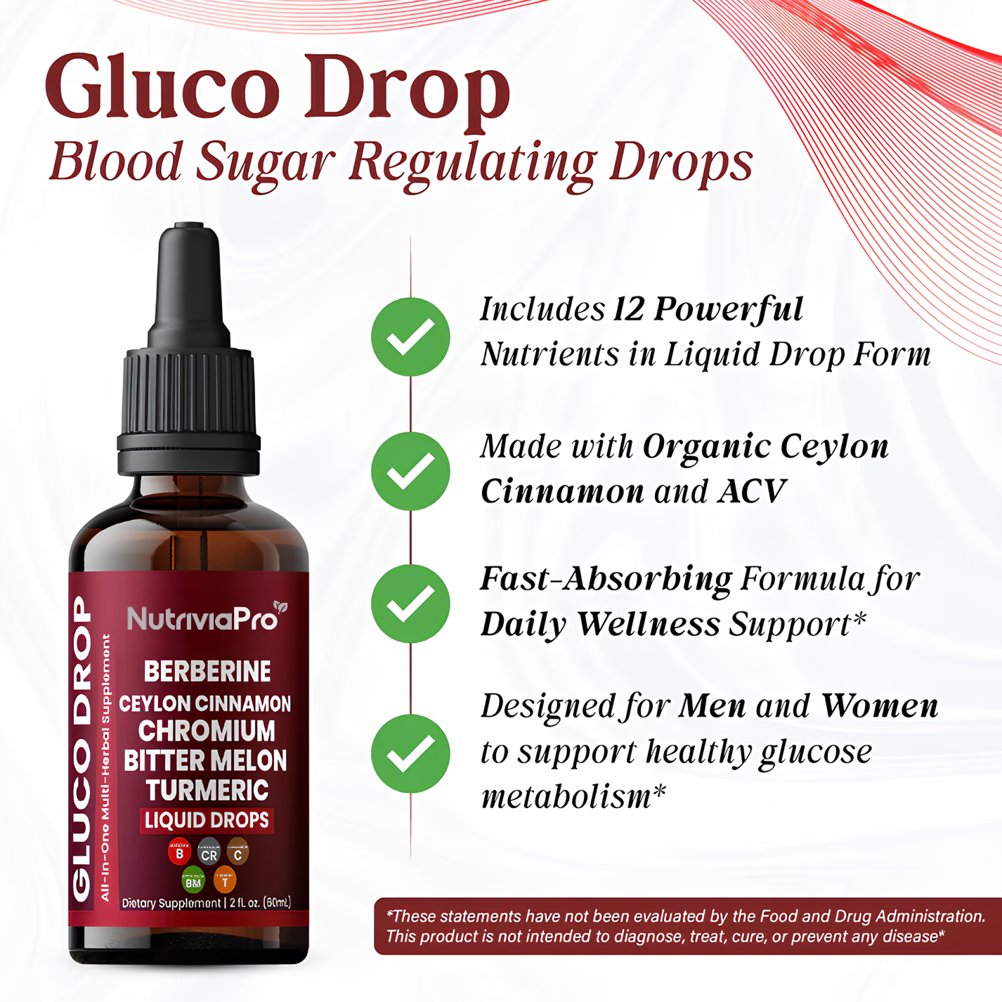 NutriviaPro - Gluco Drop Blood Sugar Regulator®