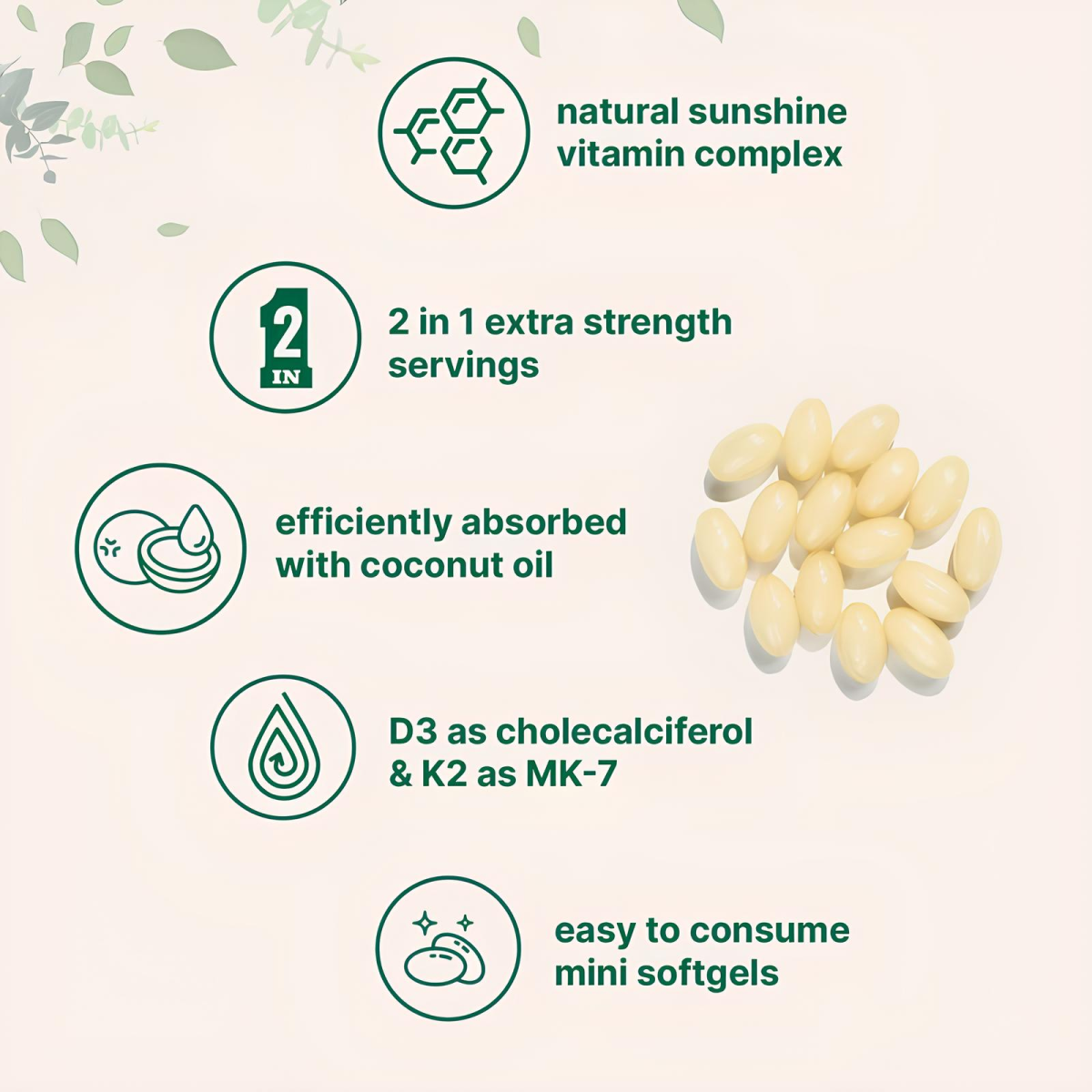 Vitamin D3 + K2 Softgels™ - NutriviaPro